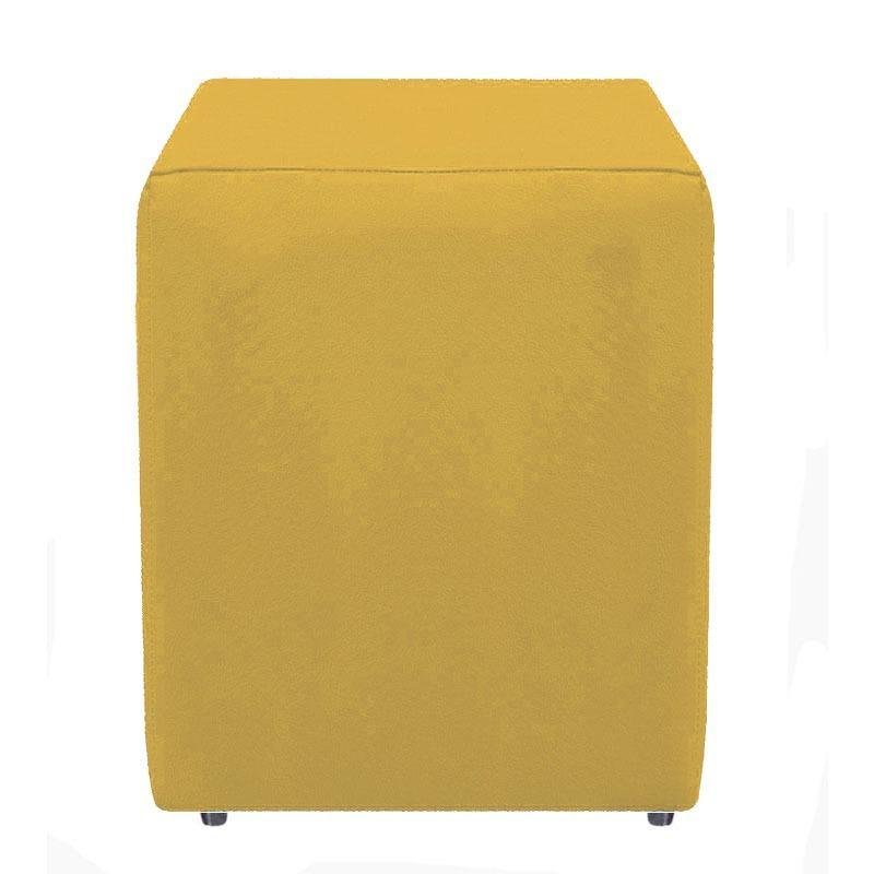 Puf Puff para Sala Quadrado Dado Amarelo 45 Cm Altura