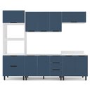 Ver imagem 3 de Cozinha Compacta 250055 5 Peças Meena Branco Azul Politorno Móveis