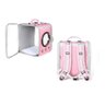MOCHILA BOLSA PET ROSA TRANSPORTE GATO CACHORRO ASTRONAUTA CAPSULA TRANSPARENTE COM TAPETE - 4