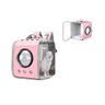 MOCHILA BOLSA PET ROSA TRANSPORTE GATO CACHORRO ASTRONAUTA CAPSULA TRANSPARENTE COM TAPETE - 1
