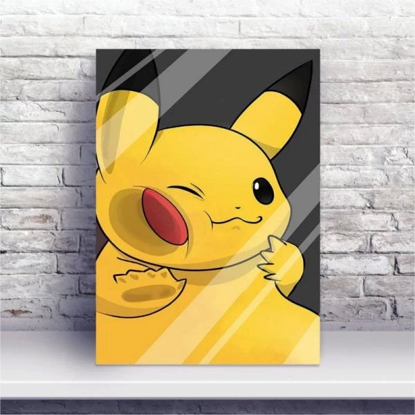 Tecido Pokemon Pikachu Fundo Branco 75 cm X 40 cm.