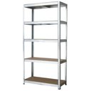 Ver imagem 1 de Estante 332699 5 Prateleiras Aço e MDF Cinza Worker