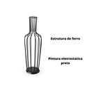 Ver imagem 6 de Kit 02 Porta Rolha Garrafa em Ferro Decorativo Preto