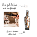 Ver imagem 3 de Kit 02 Porta Rolha Garrafa em Ferro Decorativo Preto