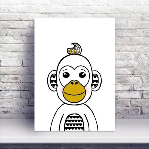 Quadro infantil Desenho Macaco - Comprar em Conspecto