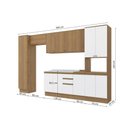 Ver imagem 4 de Cozinha Modulada Celeste Kappesberg 100% Mdf Nogueira/branco 8 Peças