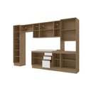 Ver imagem 3 de Cozinha Modulada Celeste Kappesberg 100% Mdf Nogueira/branco 8 Peças