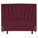 Ver imagem 1 de Cabeceira Cama Box Queen 160 Cm Safira em Suede com Frame:bordô