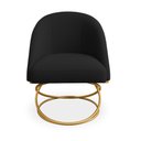 Ver imagem 2 de Cadeira Poltrona Lua Tecido Veludo Base Luxo:preto