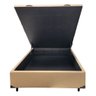 Base Box Baú Casal 1,38 X 1,88 Lacrado Chapa Compensado - Bege Corino - 2