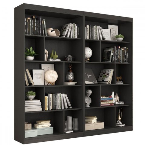 Estante para Livros 8 Prateleiras Onix Tx Cj-005 - Hecol Móveis