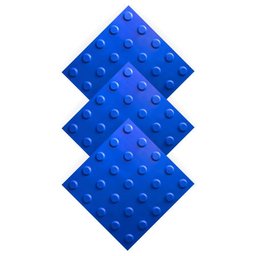 Kit 10 Pisos Tátil Alerta Azul Pvc 25x25cm / Fita Crepe / Pincel / Cola Kisafix 750g - 2