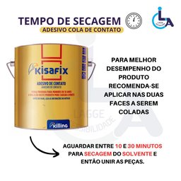 Kit 10 Pisos Tátil Alerta Azul Pvc 25x25cm / Fita Crepe / Pincel / Cola Kisafix 750g - 5