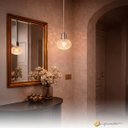 Ver imagem 3 de Lustre Pendente Cristal Pingente Redondo Bolinha Soquete G9 Vidro Cromado