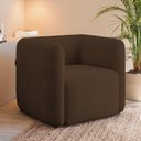 Ver imagem 6 de Kit 02 Poltronas Decorativas para Sala de Estar Fixa Living Peônia K01 Veludo Marrom