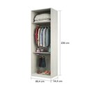Ver imagem 4 de Guarda Roupa Closet Aberto 2 Cabideiros 80,4cm Prime Luciane Móveis