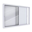 Ver imagem 1 de Janela Veneziana de Aluminio de Correr Lateral 100x150cm Lucasa Ideale Branco