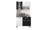 Ver imagem 1 de Kit Cozinha 6 Portas 1 Gaveta Maite Branco/preto - Fdecor