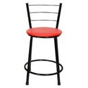 Ver imagem 3 de 3 Banquetas Baixa para Cozinha Epoxi Preta:vermelho