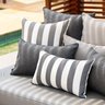 Coleção Náutica - Almofada Listras Preta Retangular Tipo:completa - 3