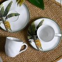 Ver imagem 4 de Jogo 6 Xícaras Chá Café com Pires 170ml Branco Bio Bananê Ce