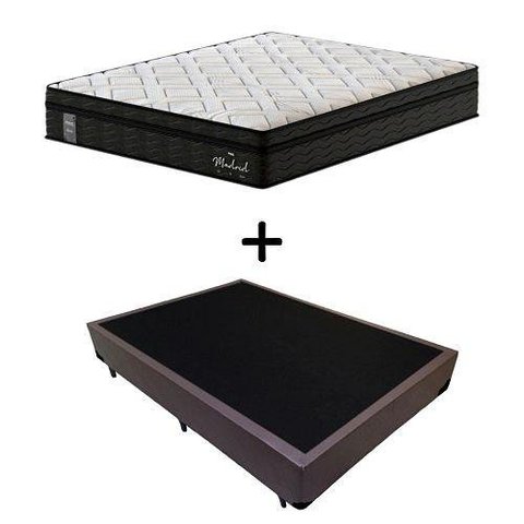 Cama Box Casal + Colchão de Molas Ensacadas Probel Madrid Pillow Euro Casal