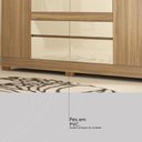Ver mais imagens de Guarda Roupa Casal 4 Portas com Espelho e 4 Gavetas Florida - Amêndola Touch/off White