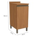 Ver imagem 2 de Armário de Cozinha Balcão 40cm 1 Porta com Tampo e Pés Maxxi Canela Kappesberg