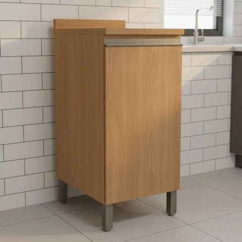 Balcão de Cozinha 40cm 1 Porta com Tampo e Pés Maxxi Kappesberg