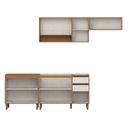 Ver imagem 3 de Cozinha Compacta Venaly 8 Portas 2 Gavetas Cinamomo/Off White - Henn