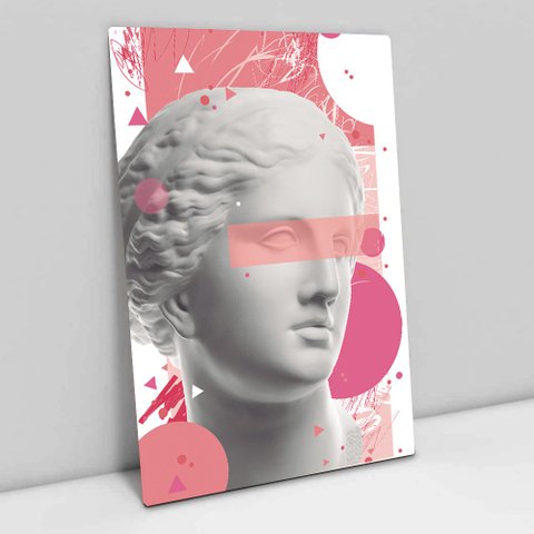 Quadro Decorativo em Canvas Grego Arte TaColado Moldura Flutuante 4,5cm Freijó 120 x 80cm