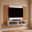 Ver imagem 1 de Painel para Tvs de até 47" Modelo Navi C/ Nicho Duplo em Mdf:branco