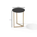 Ver imagem 2 de Conjunto de Mesa de Canto Jade Sala Estar Pé de Aço Dourado