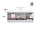 Ver imagem 3 de Guarda Roupa Modulado Ponte Aérea Quarto Infantil Bebê Eloisa 6 Portas 3 Gavetas Branco Phoenix Baby