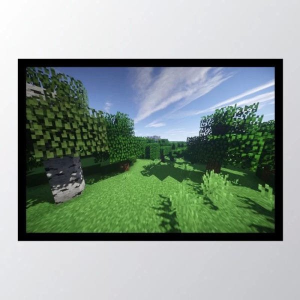 Quadro com moldura Minecraft Forest Game - 1