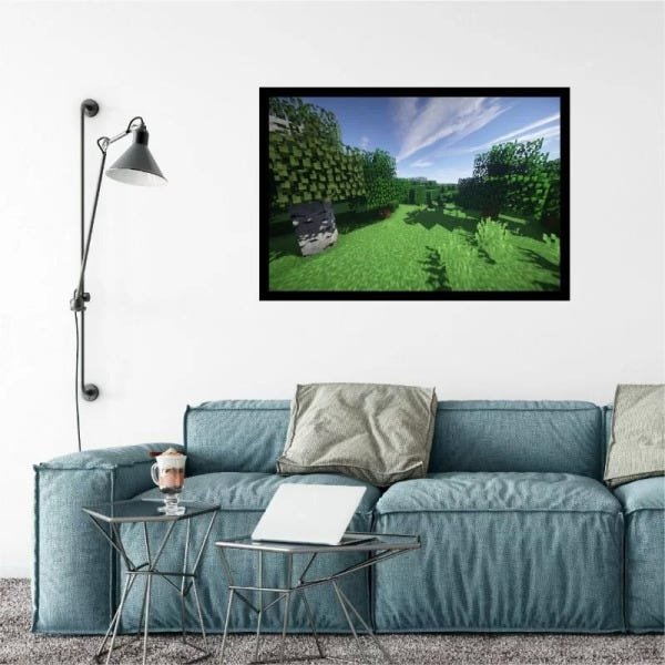 Quadro com moldura Minecraft Forest Game - 2