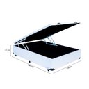 Ver imagem 2 de Cama Box Baú Casal Tecido Sintético Branco com Colchão Toronto Molas Ensacadas Branco D33