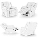 Ver imagem 7 de Poltrona do Papai Reclinável Sala de Cinema Barcelona Elétrica Massagem Usb Pu Branco