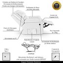 Ver imagem 6 de Poltrona do Papai Reclinável Sala de Cinema Barcelona Elétrica Massagem Usb Pu Branco