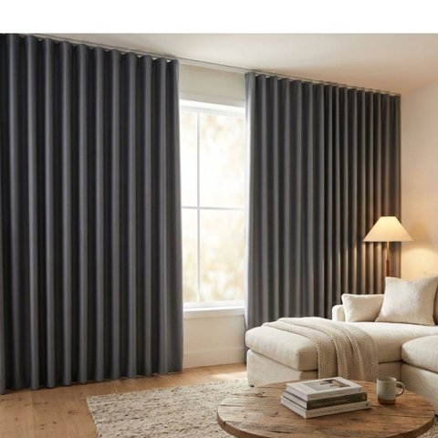 Cortina Blackout Tecido 3.00m X 2.70m para Trilho Suíço Sala Quarto:cinza