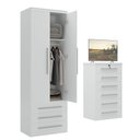 Ver imagem 1 de Guarda-roupa 2 Portas 3 Gavetas Modular 1303 Ilan Branco