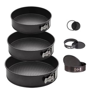 Kit 3 Formas para Bolo Torta C/ Fundo Removível Antiaderente