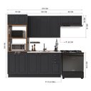 Ver imagem 3 de Cozinha Modulada 4 Peças Bari 100% MDF com Torre Quente Chumbo