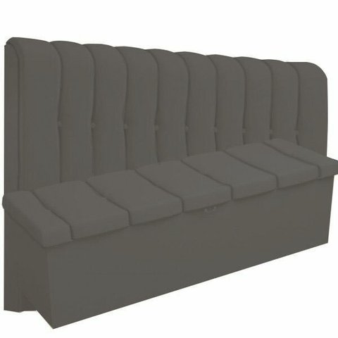 Kit Cabeceira Kiara+ Calçadeira Kiaral Casal 140 CM Suede Cinza - D A Decor