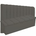 Ver imagem 1 de Kit Cabeceira Kiara+ Calçadeira Kiaral Casal 140 CM Suede Cinza - D A Decor