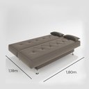Ver imagem 5 de Sofá Cama 1,80m Iara Suede Capuccino Madelina Decor