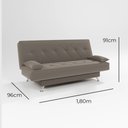 Ver imagem 4 de Sofá Cama 1,80m Iara Suede Capuccino Madelina Decor