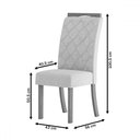 Ver imagem 4 de Mesa de Jantar 4 Lugares Artemis com Vidro Nature/off White/marrom Amêndoa - Panorama Móveis