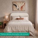 Ver imagem 7 de Cabeceira Painel Suspenso Casal 140 cm Alana Organica Linho Cru Artte