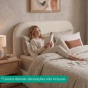 Ver imagem 6 de Cabeceira Painel Suspenso Casal 140 cm Alana Organica Linho Cru Artte